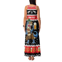 Personalized German T-Rex Christmas Family Matching Tank Maxi Dress and Hawaiian Shirt Funny Beer Dinosaur Xmas - Wonder Print Shop