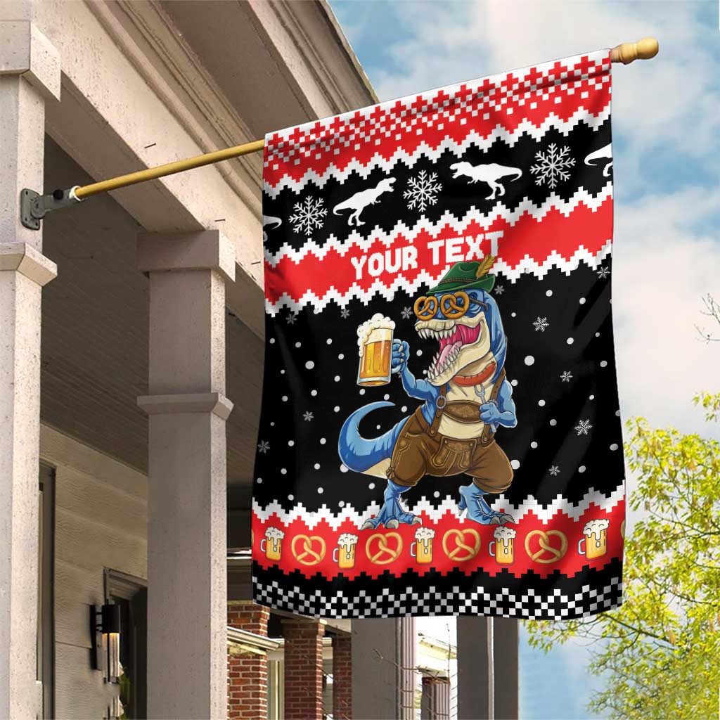 Personalized German T-Rex Christmas Garden Flag Funny Beer Dinosaur Xmas - Wonder Print Shop