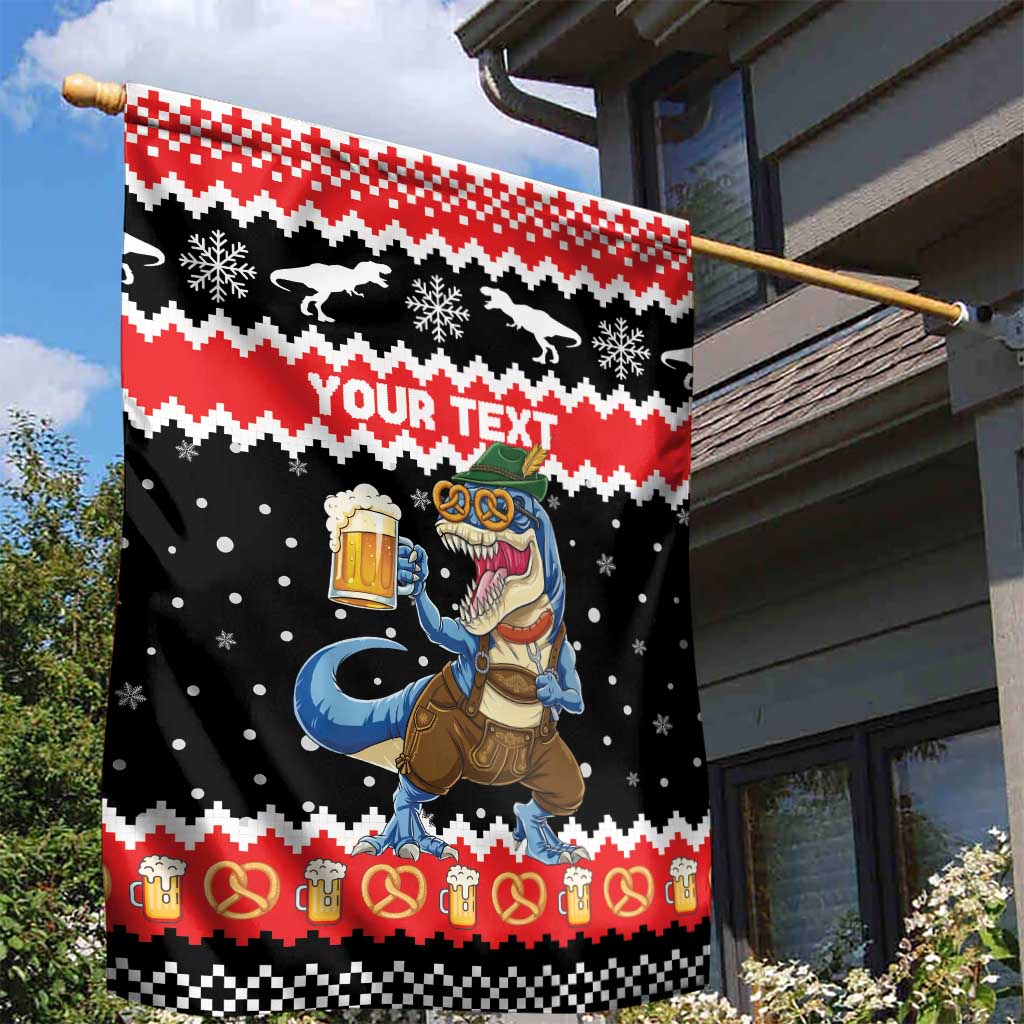Personalized German T-Rex Christmas Garden Flag Funny Beer Dinosaur Xmas - Wonder Print Shop