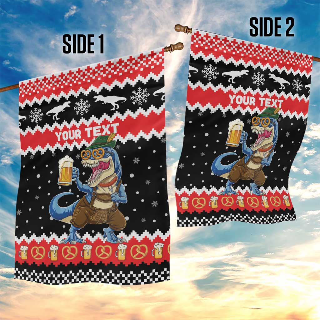 Personalized German T-Rex Christmas Garden Flag Funny Beer Dinosaur Xmas - Wonder Print Shop