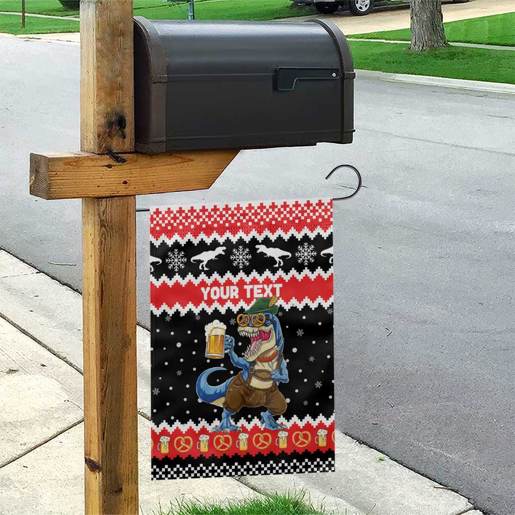 Personalized German T-Rex Christmas Garden Flag Funny Beer Dinosaur Xmas - Wonder Print Shop