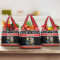 Personalized German T-Rex Christmas Grocery Bag Funny Beer Dinosaur Xmas - Wonder Print Shop