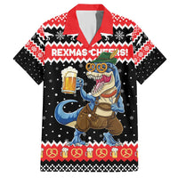 Personalized German T-Rex Christmas Hawaiian Shirt Funny Beer Dinosaur Xmas - Wonder Print Shop