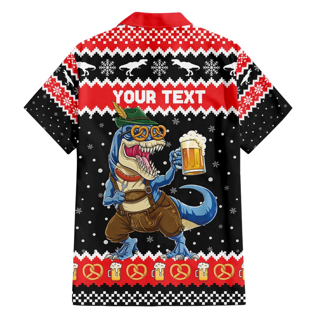 Personalized German T-Rex Christmas Hawaiian Shirt Funny Beer Dinosaur Xmas - Wonder Print Shop
