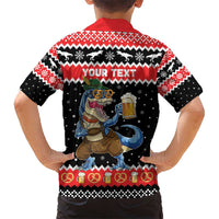 Personalized German T-Rex Christmas Hawaiian Shirt Funny Beer Dinosaur Xmas - Wonder Print Shop