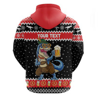 Personalized German T-Rex Christmas Hoodie Funny Beer Dinosaur Xmas - Wonder Print Shop