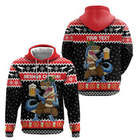 Personalized German T-Rex Christmas Hoodie Funny Beer Dinosaur Xmas - Wonder Print Shop