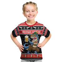 Personalized German T-Rex Christmas Kid T Shirt Funny Beer Dinosaur Xmas - Wonder Print Shop