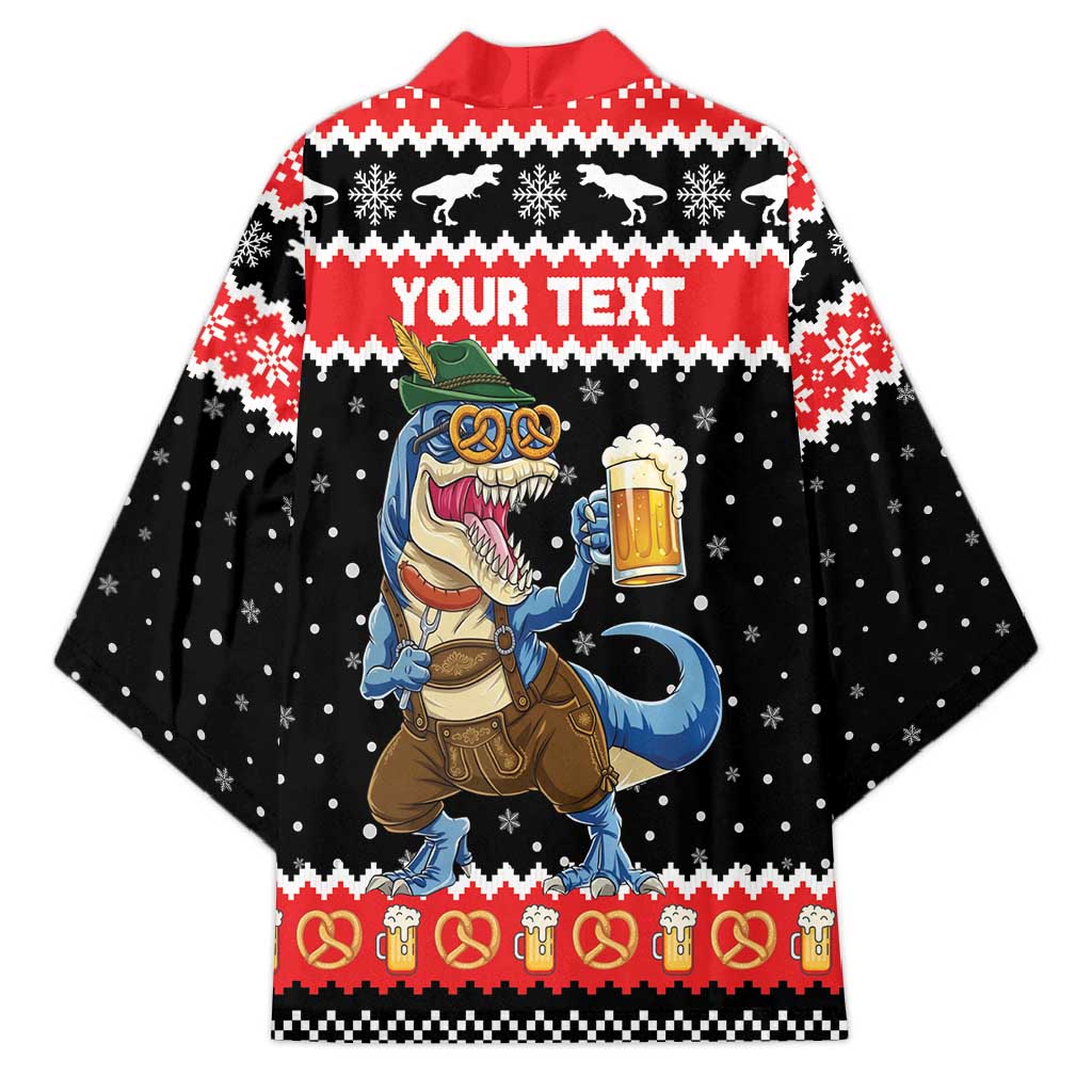 Personalized German T-Rex Christmas Kimono Funny Beer Dinosaur Xmas - Wonder Print Shop