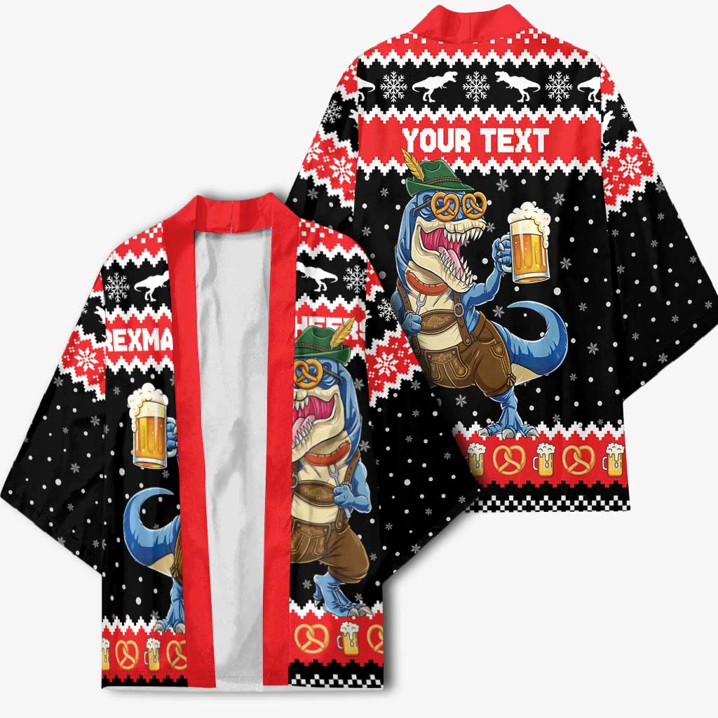 Personalized German T-Rex Christmas Kimono Funny Beer Dinosaur Xmas - Wonder Print Shop