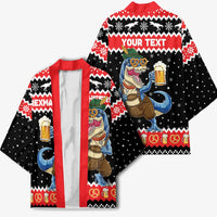 Personalized German T-Rex Christmas Kimono Funny Beer Dinosaur Xmas - Wonder Print Shop