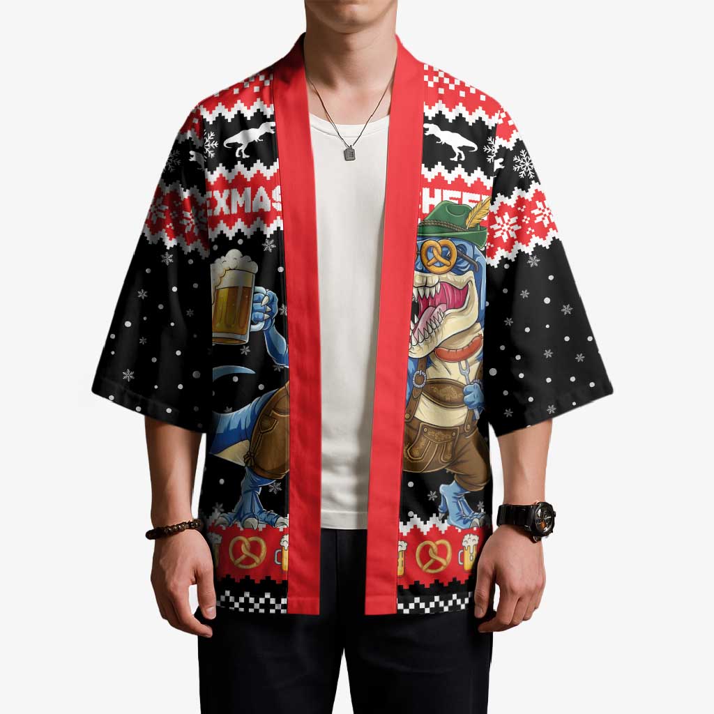 Personalized German T-Rex Christmas Kimono Funny Beer Dinosaur Xmas - Wonder Print Shop