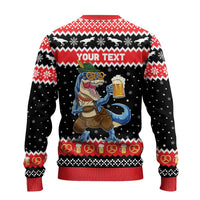 Personalized German T-Rex Christmas Ugly Christmas Sweater Funny Beer Dinosaur Xmas - Wonder Print Shop