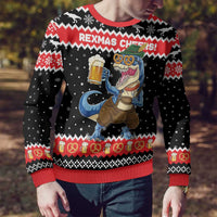 Personalized German T-Rex Christmas Ugly Christmas Sweater Funny Beer Dinosaur Xmas - Wonder Print Shop