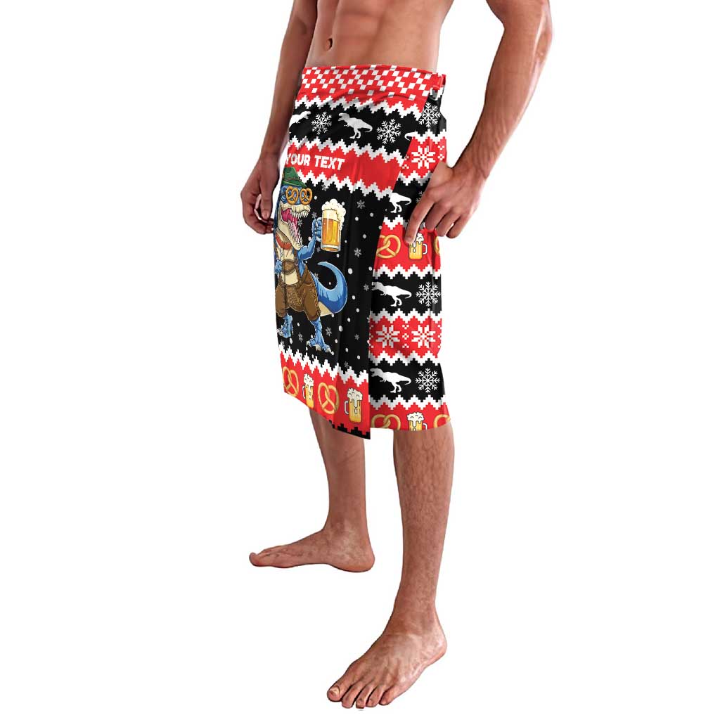 Personalized German T-Rex Christmas Lavalava Funny Beer Dinosaur Xmas - Wonder Print Shop
