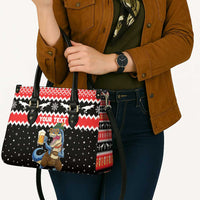 Personalized German T-Rex Christmas Leather Bag Funny Beer Dinosaur Xmas - Wonder Print Shop