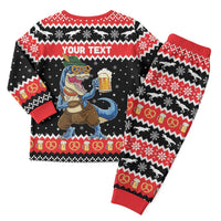 Personalized German T-Rex Christmas Pajama Set Funny Beer Dinosaur Xmas - Wonder Print Shop