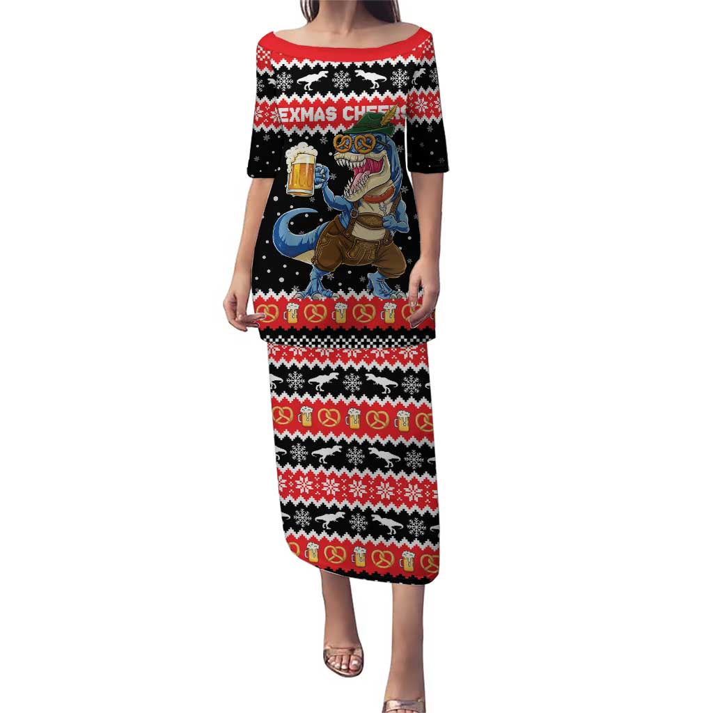 Personalized German T-Rex Christmas Puletasi Funny Beer Dinosaur Xmas - Wonder Print Shop