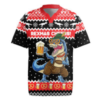 Personalized German T-Rex Christmas Rugby Jersey Funny Beer Dinosaur Xmas - Wonder Print Shop