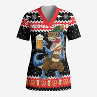 Personalized German T-Rex Christmas Scrub Top Funny Beer Dinosaur Xmas - Wonder Print Shop