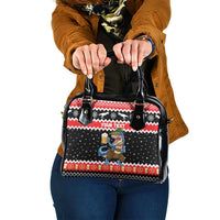 Personalized German T-Rex Christmas Shoulder Handbag Funny Beer Dinosaur Xmas - Wonder Print Shop