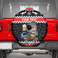 Personalized German T-Rex Christmas Spare Tire Cover Funny Beer Dinosaur Xmas - Wonder Print Shop