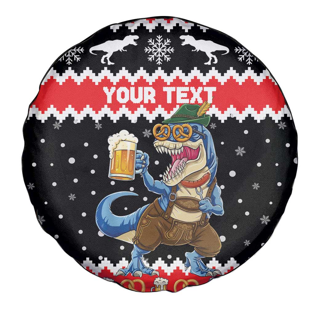Personalized German T-Rex Christmas Spare Tire Cover Funny Beer Dinosaur Xmas - Wonder Print Shop