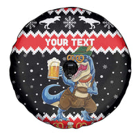 Personalized German T-Rex Christmas Spare Tire Cover Funny Beer Dinosaur Xmas - Wonder Print Shop
