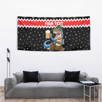 Personalized German T-Rex Christmas Tapestry Funny Beer Dinosaur Xmas - Wonder Print Shop