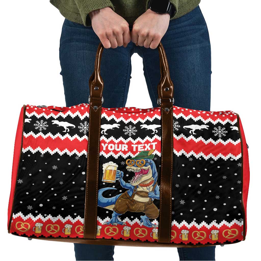 Personalized German T-Rex Christmas Travel Bag Funny Beer Dinosaur Xmas - Wonder Print Shop