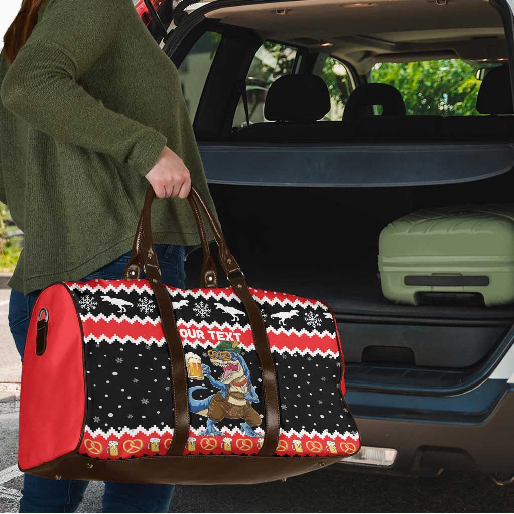 Personalized German T-Rex Christmas Travel Bag Funny Beer Dinosaur Xmas - Wonder Print Shop