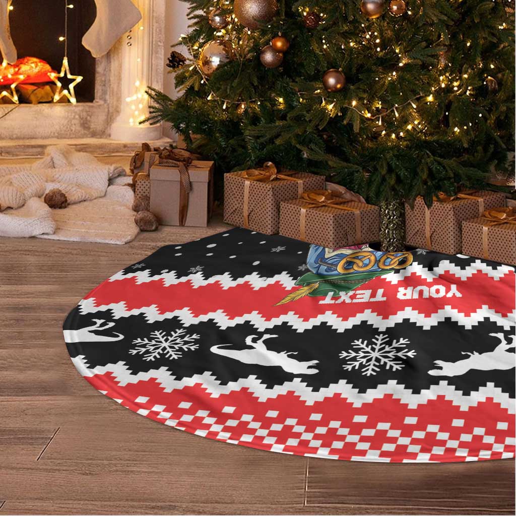 Personalized German T-Rex Christmas Tree Skirt Funny Beer Dinosaur Xmas - Wonder Print Shop