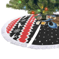 Personalized German T-Rex Christmas Tree Skirt Funny Beer Dinosaur Xmas - Wonder Print Shop
