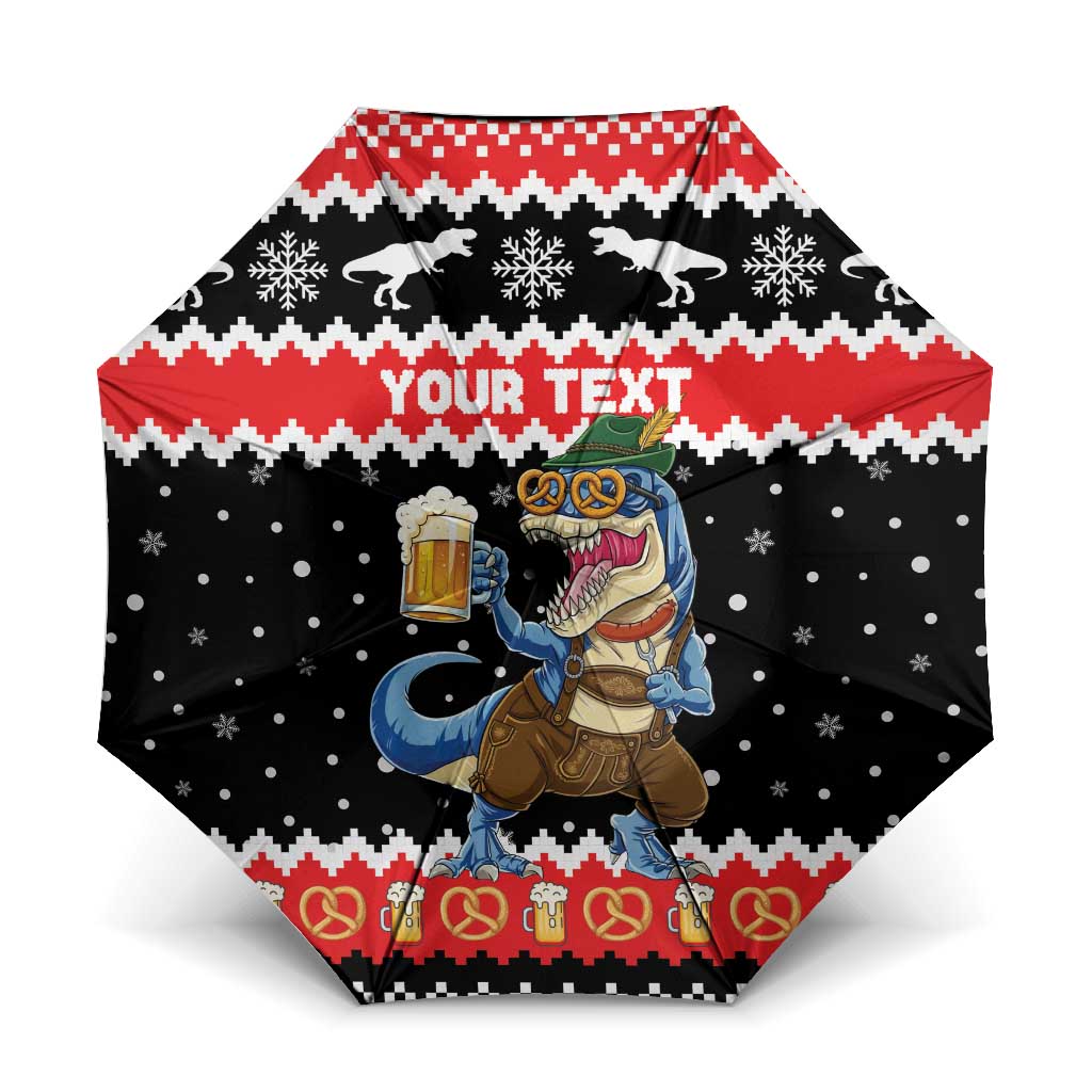 Personalized German T-Rex Christmas Umbrella Funny Beer Dinosaur Xmas - Wonder Print Shop