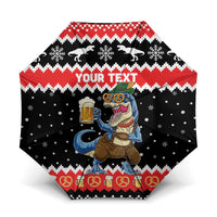 Personalized German T-Rex Christmas Umbrella Funny Beer Dinosaur Xmas - Wonder Print Shop