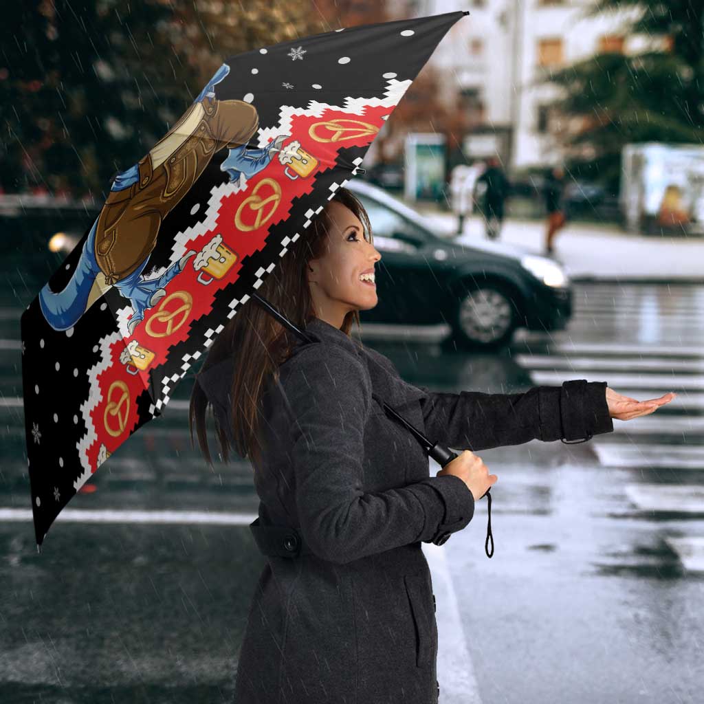 Personalized German T-Rex Christmas Umbrella Funny Beer Dinosaur Xmas - Wonder Print Shop