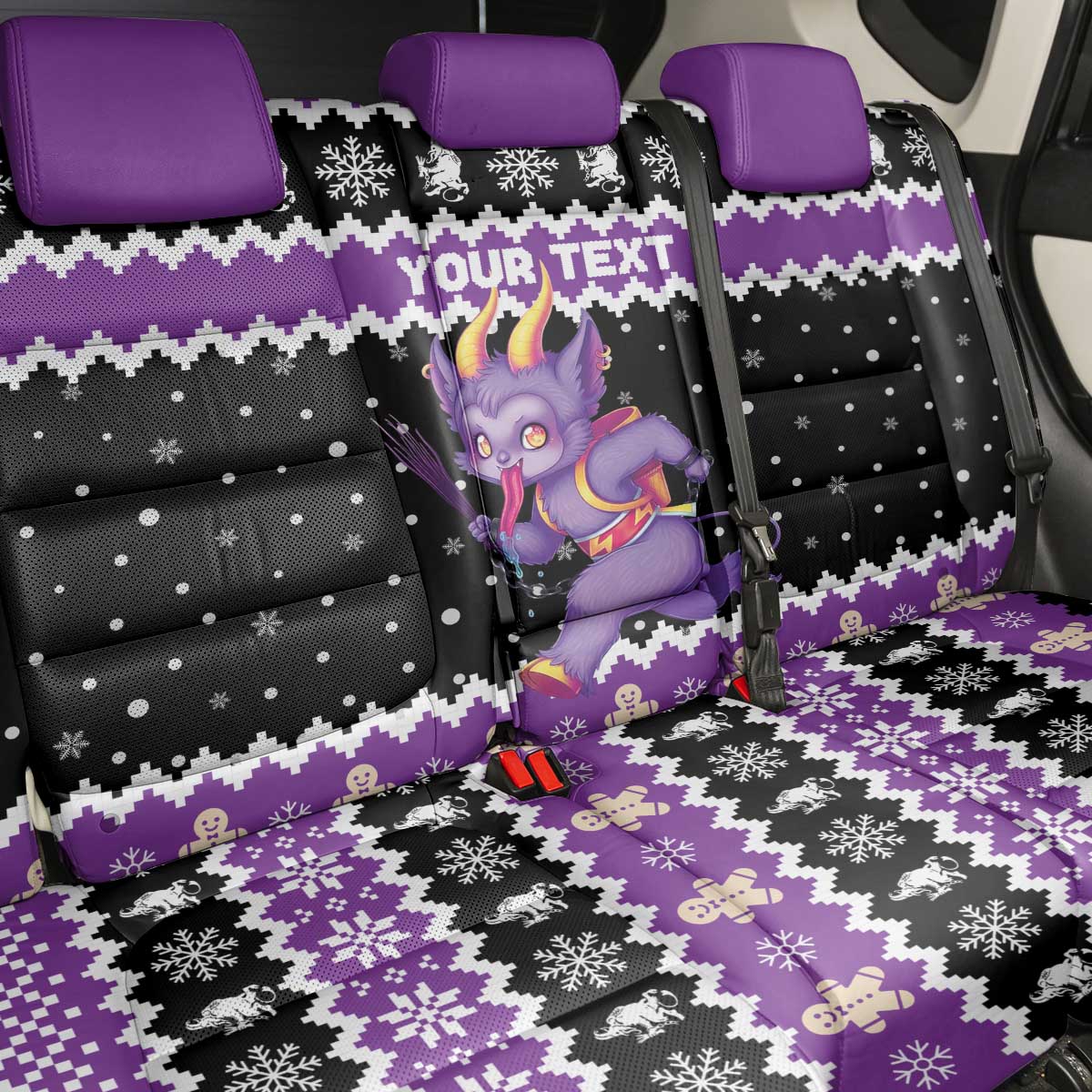 Personalized German Krampus Christmas Back Car Seat Cover German Christmas Legend - Wonder Print Shop