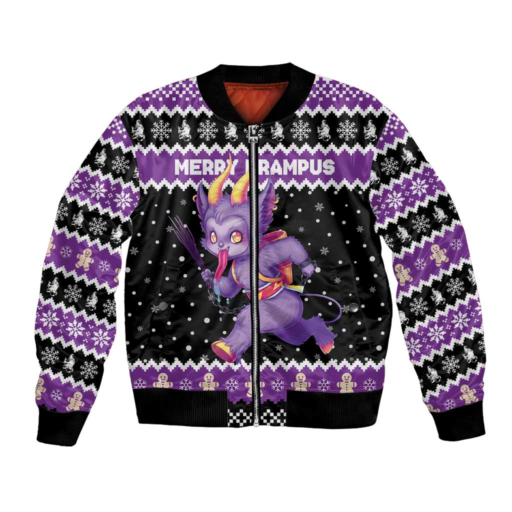 Personalized German Krampus Christmas Bomber Jacket German Christmas Legend - Wonder Print Shop