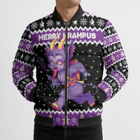 Personalized German Krampus Christmas Bomber Puffer Jacket German Christmas Legend - Wonder Print Shop
