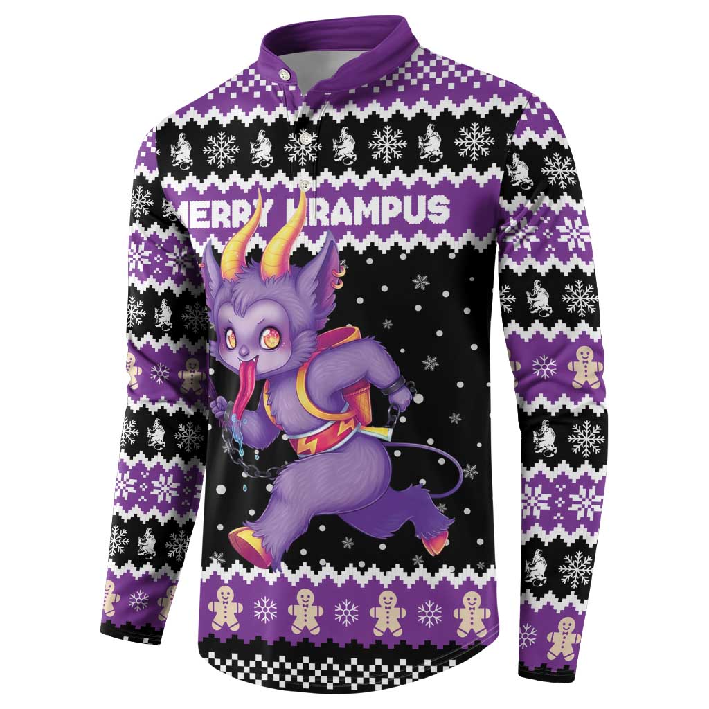 Personalized German Krampus Christmas Button Sweatshirt German Christmas Legend - Wonder Print Shop