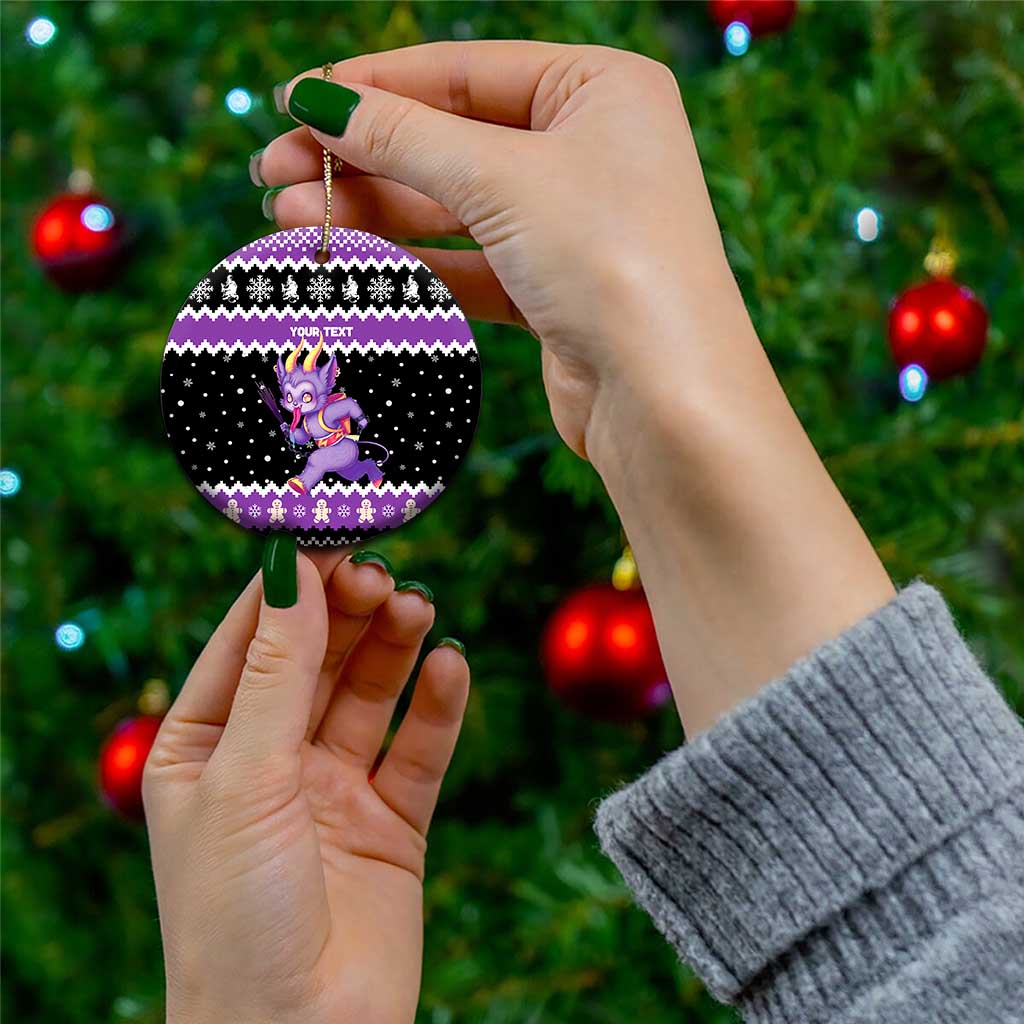 Personalized German Krampus Christmas Ceramic Ornament German Christmas Legend - Wonder Print Shop