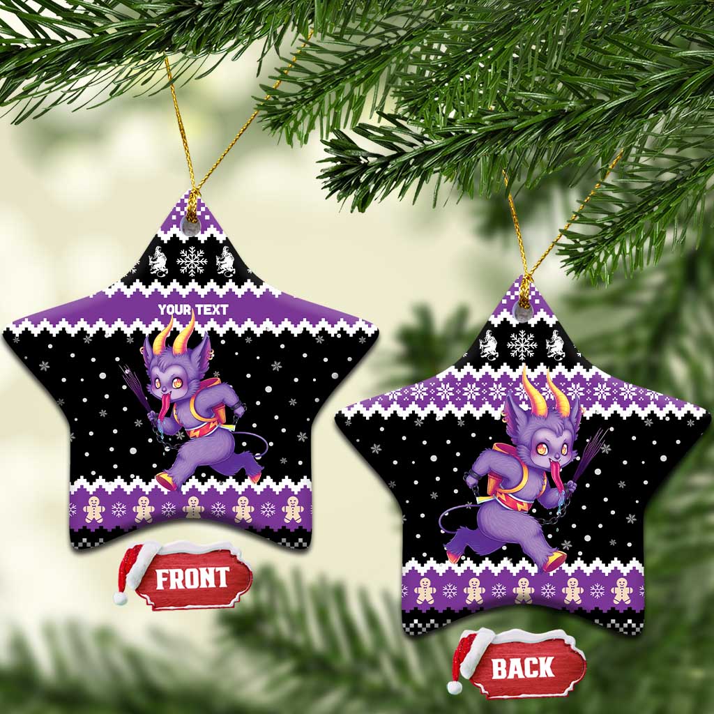 Personalized German Krampus Christmas Ceramic Ornament German Christmas Legend - Wonder Print Shop