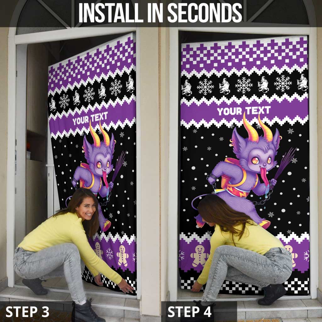 Personalized German Krampus Christmas Door Cover German Christmas Legend - Wonder Print Shop