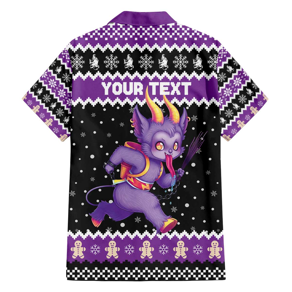 Personalized German Krampus Christmas Family Matching Off The Shoulder Long Sleeve Dress and Hawaiian Shirt German Christmas Legend - Wonder Print Shop