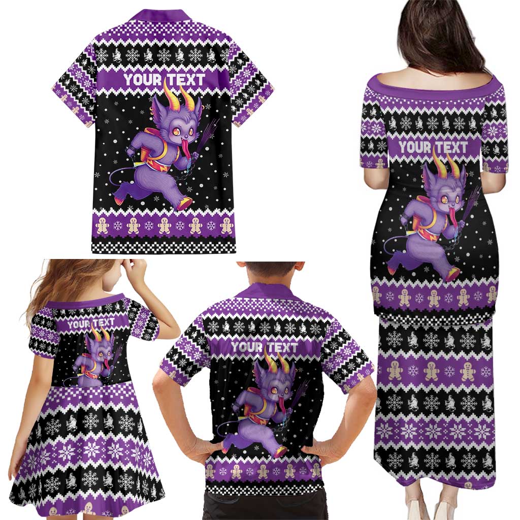Personalized German Krampus Christmas Family Matching Puletasi and Hawaiian Shirt German Christmas Legend - Wonder Print Shop