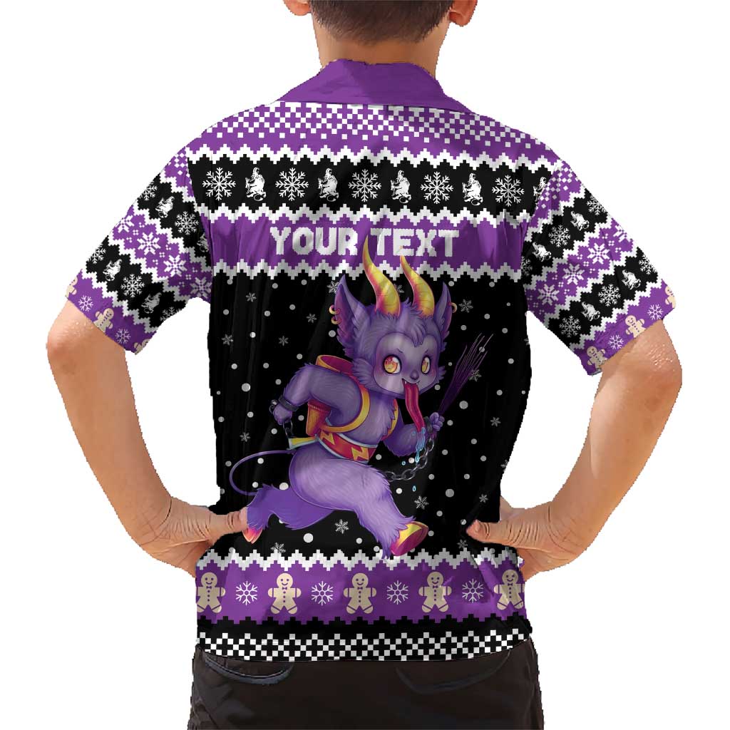 Personalized German Krampus Christmas Family Matching Short Sleeve Bodycon Dress and Hawaiian Shirt German Christmas Legend - Wonder Print Shop