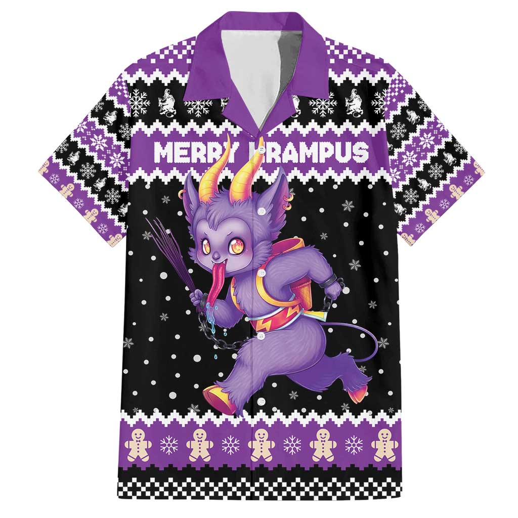 Personalized German Krampus Christmas Family Matching Short Sleeve Bodycon Dress and Hawaiian Shirt German Christmas Legend - Wonder Print Shop