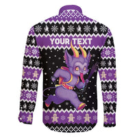 Personalized German Krampus Christmas Family Matching Short Sleeve Bodycon Dress and Hawaiian Shirt German Christmas Legend - Wonder Print Shop