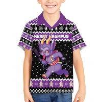 Personalized German Krampus Christmas Family Matching Short Sleeve Bodycon Dress and Hawaiian Shirt German Christmas Legend - Wonder Print Shop