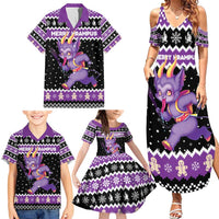 Personalized German Krampus Christmas Family Matching Summer Maxi Dress and Hawaiian Shirt German Christmas Legend - Wonder Print Shop